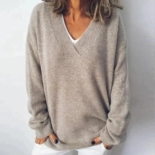 Olivia | Women’s Spring V-Neck Sweater With Long Sleeve