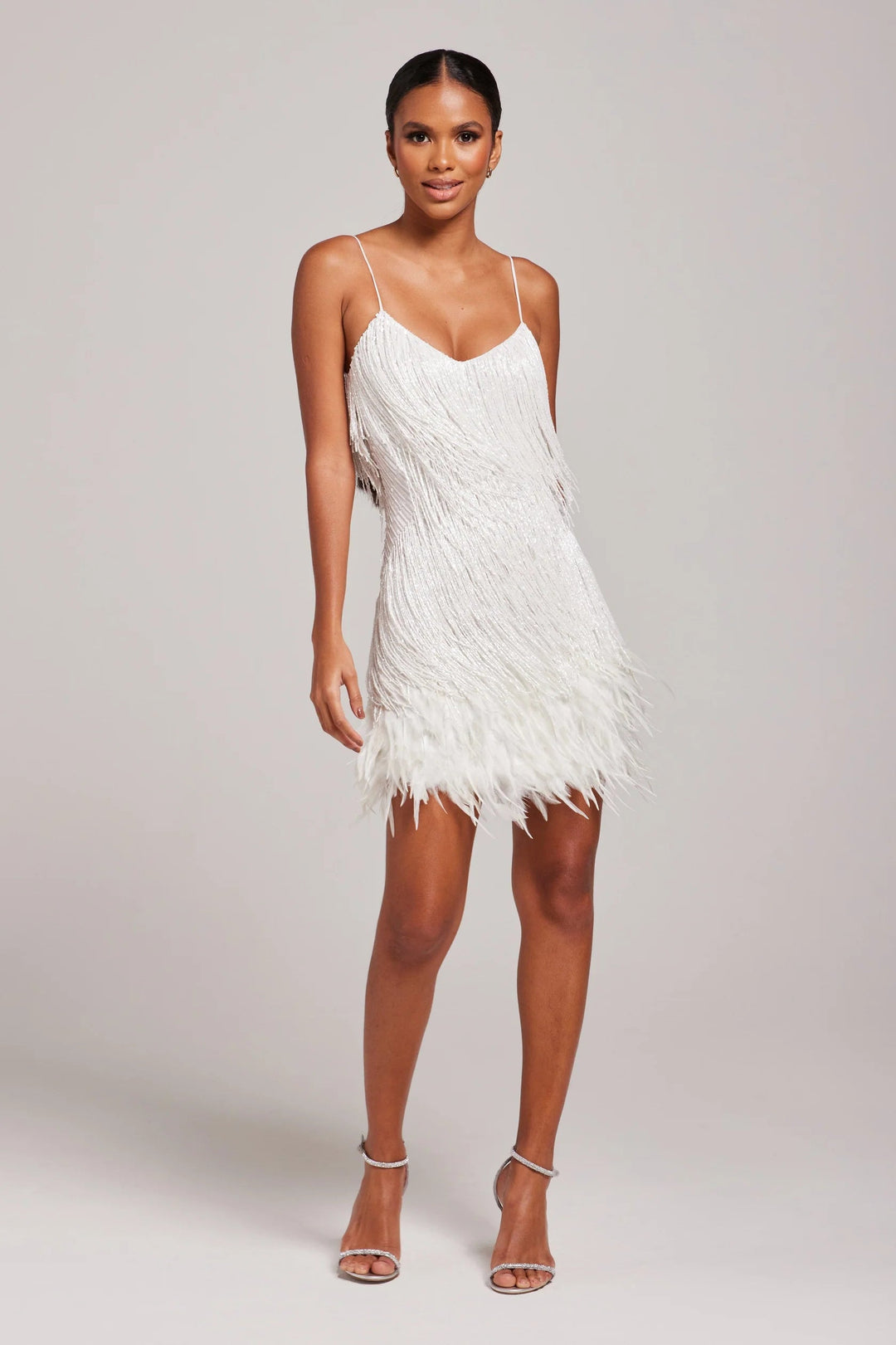 Willow | Women’s Cocktail Mini Dress With Fringe Feathers