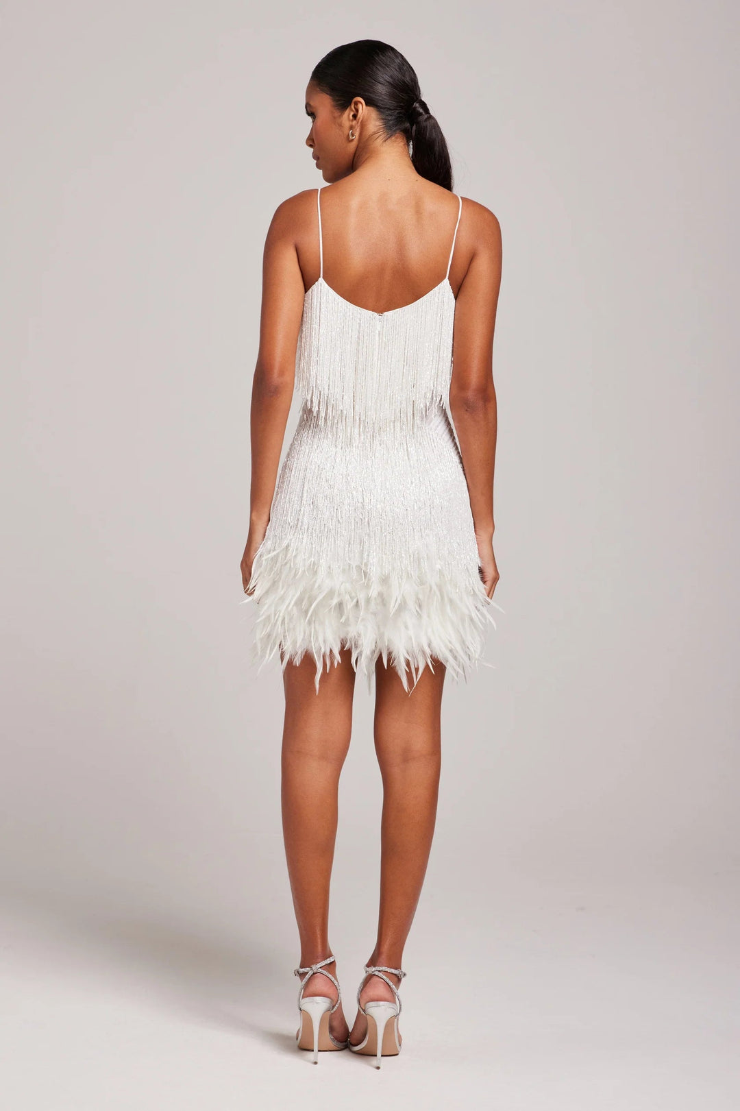 Willow | Women’s Cocktail Mini Dress With Fringe Feathers