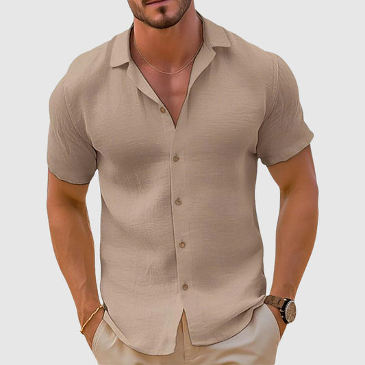 Hunter | Men’s spring linen short sleeve shirt