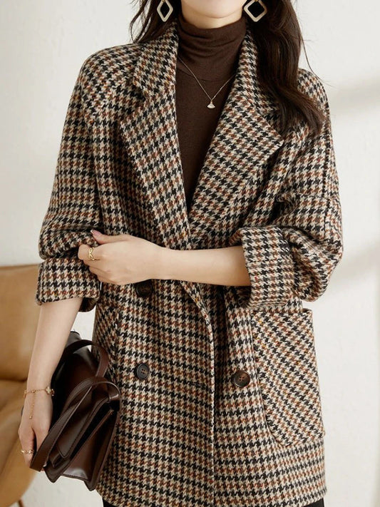 Abigail | Women’s Spring Check Oversized Blazer Jacket