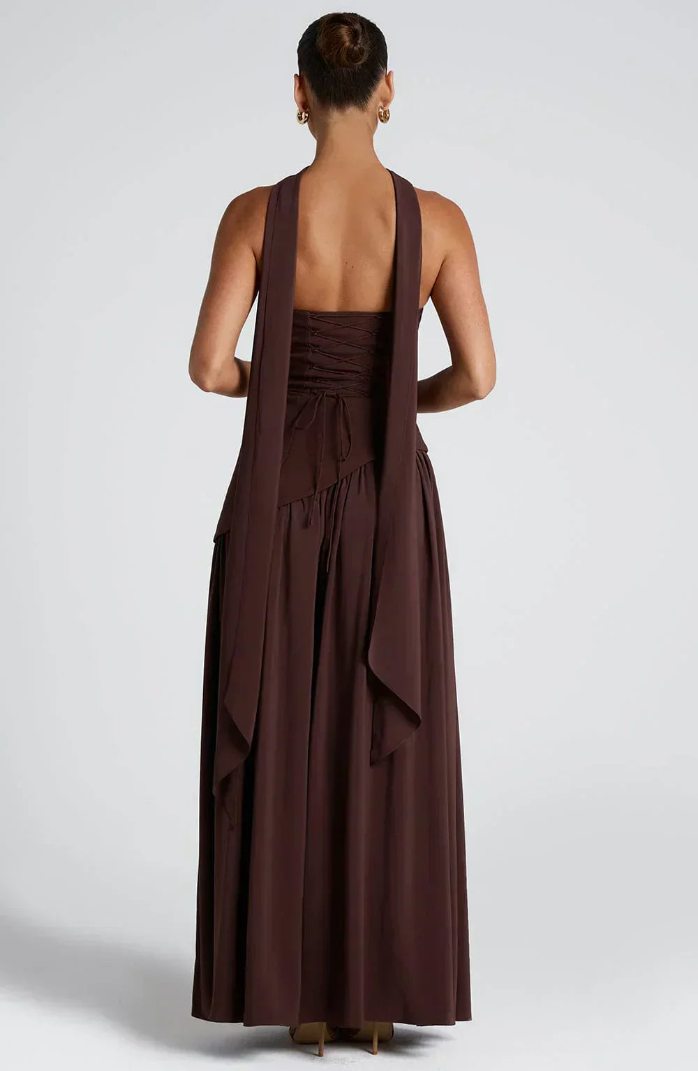 Emerson | Women’s Classic Asymmetric Maxi Dress With Flowing Skirt
